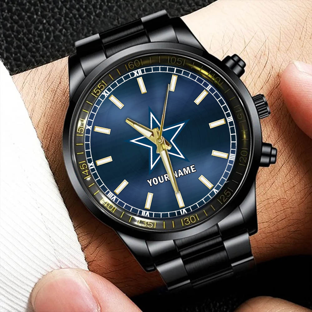 Dallas Cowboys Black Fashion Watch Gifts For Sport Fans AZWATCH039