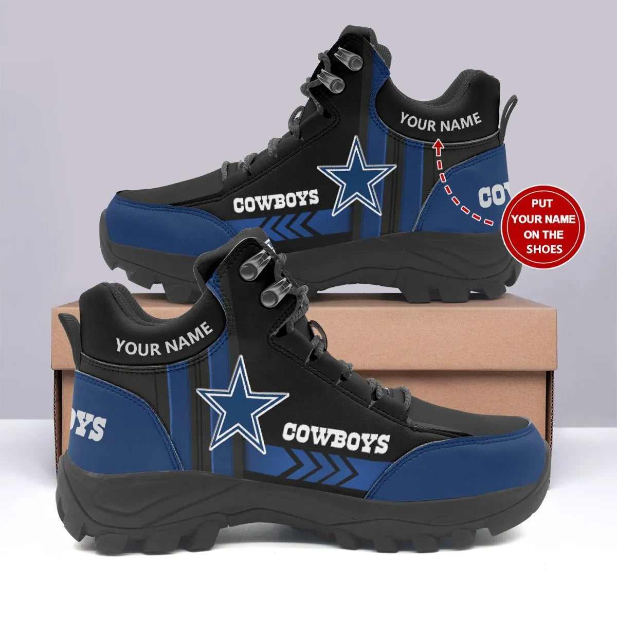 Dallas Cowboys Personalized Hiking Shoes 76