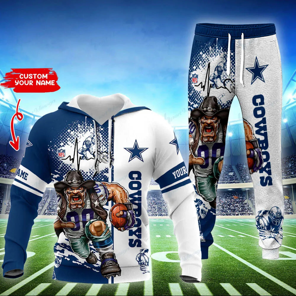Dallas Cowboys Personalized Hoodie and Jogger Set Hoodie BG860