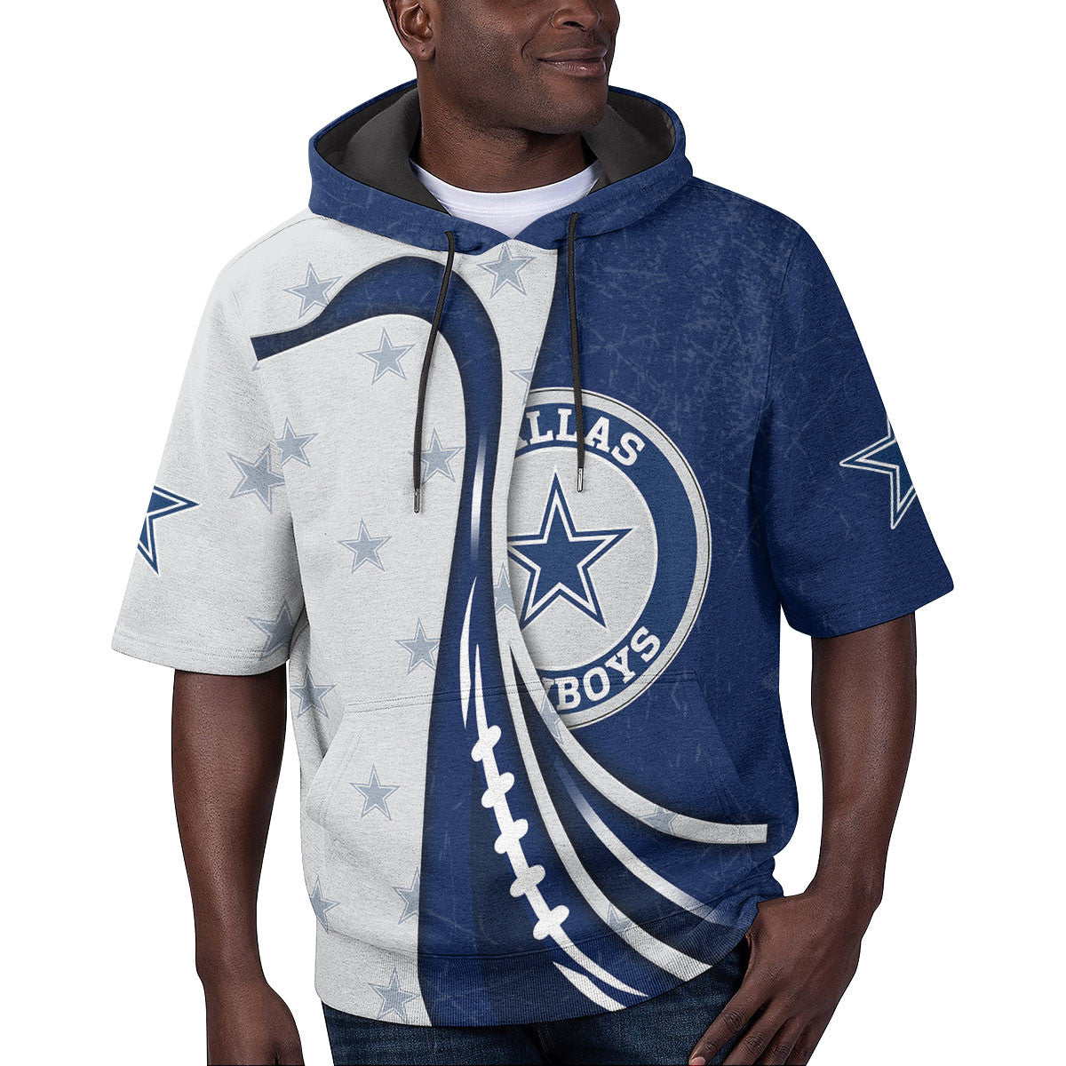 Dallas Cowboys Short Sleeve Hoodie BG06