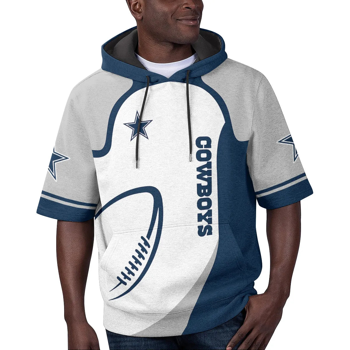 Dallas Cowboys Short Sleeve Hoodie BG15