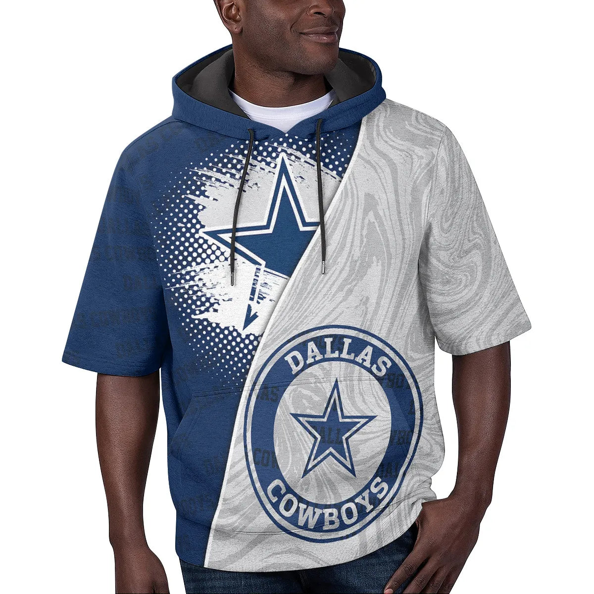 Dallas Cowboys Short Sleeve Hoodie BG27