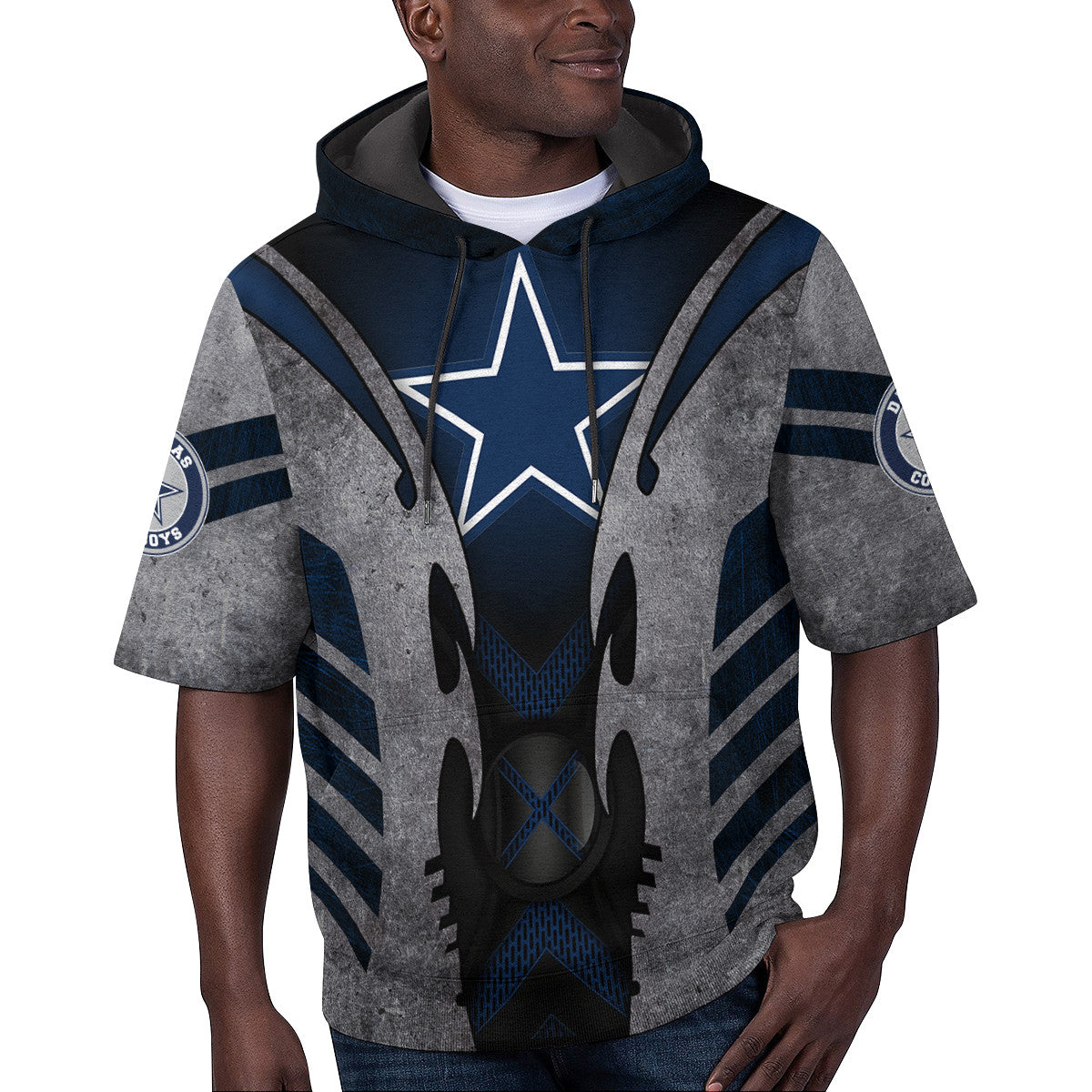 Dallas Cowboys Short Sleeve Hoodie BG65