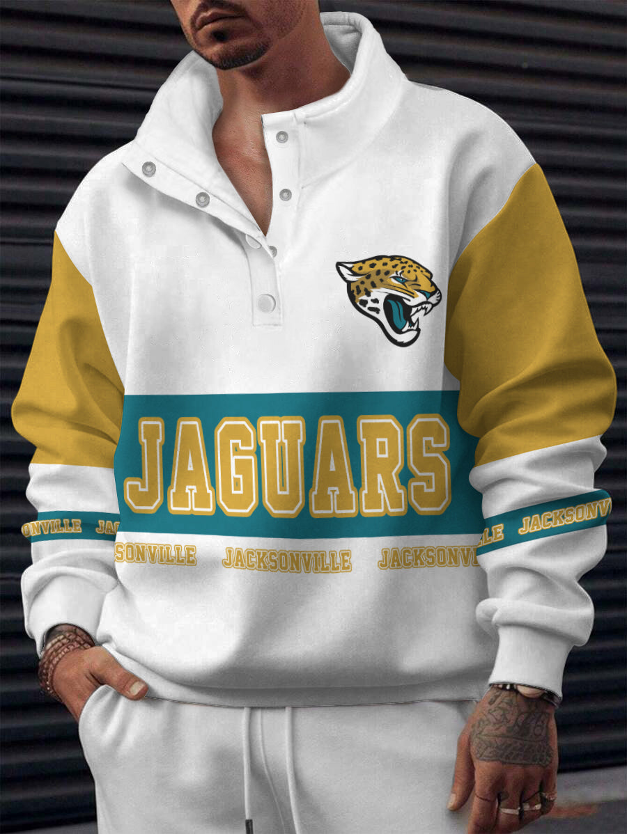 Jacksonville Jaguars Casual Colorful Stand Collar Sweatshirt AZBTSCSW000607