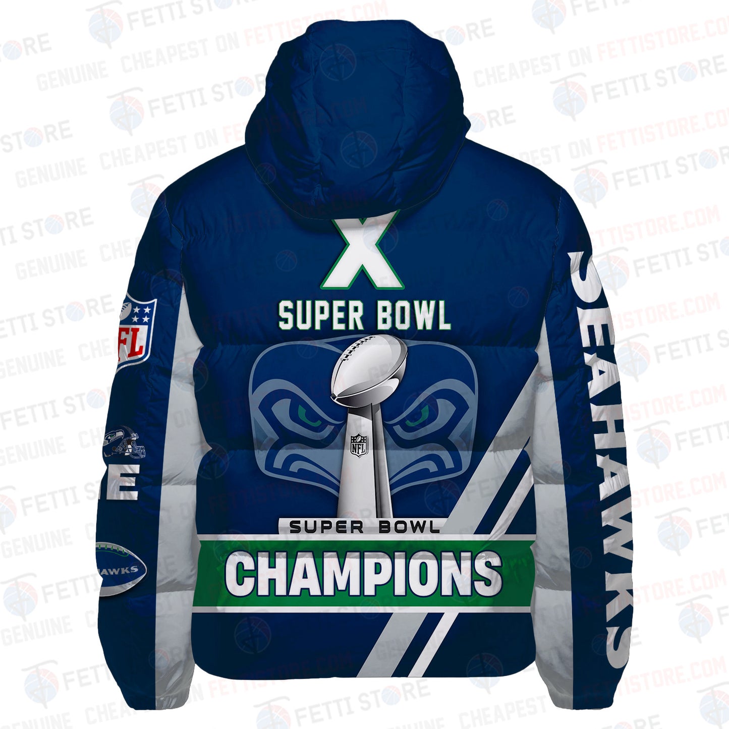 Seattle Seahawks CozyCloud Down Jacket AZBTDWJ000076