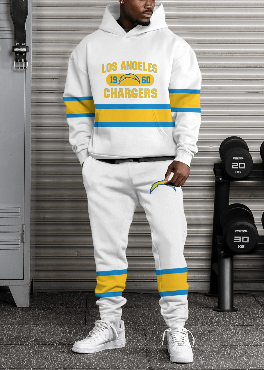 Los Angeles Chargers Combo Pullover Hoodie And Sweatpants AZBTPHSP000473