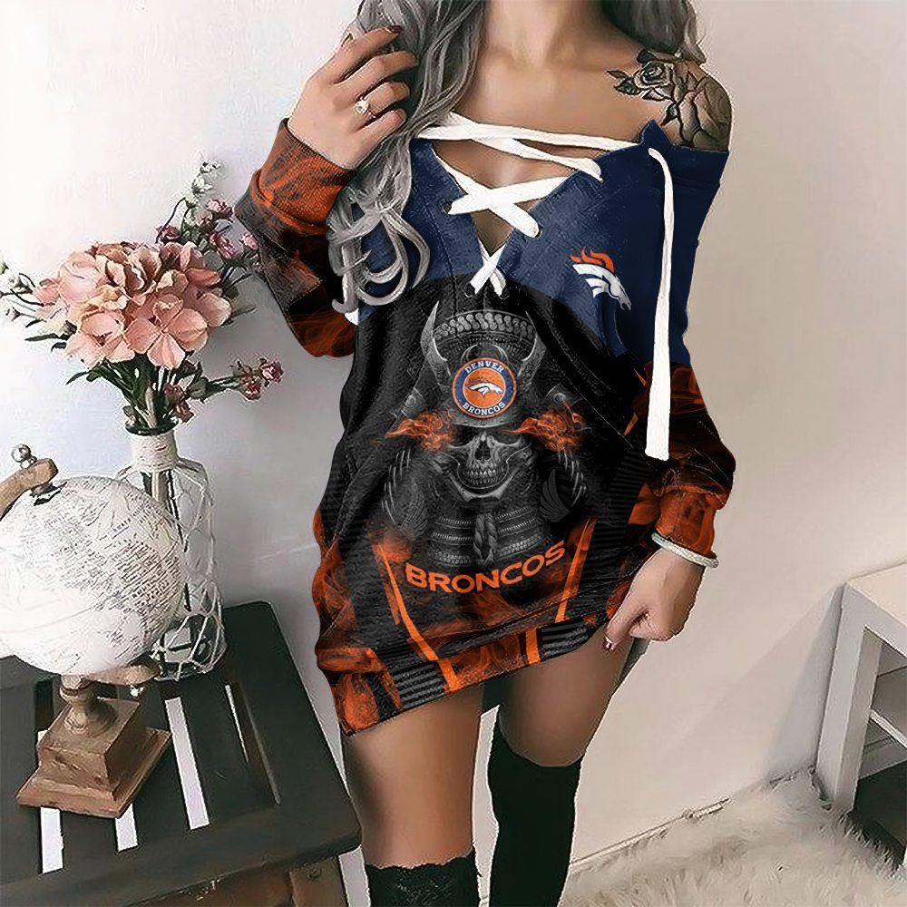 Denver Broncos Lace-Up Sweatshirt 05