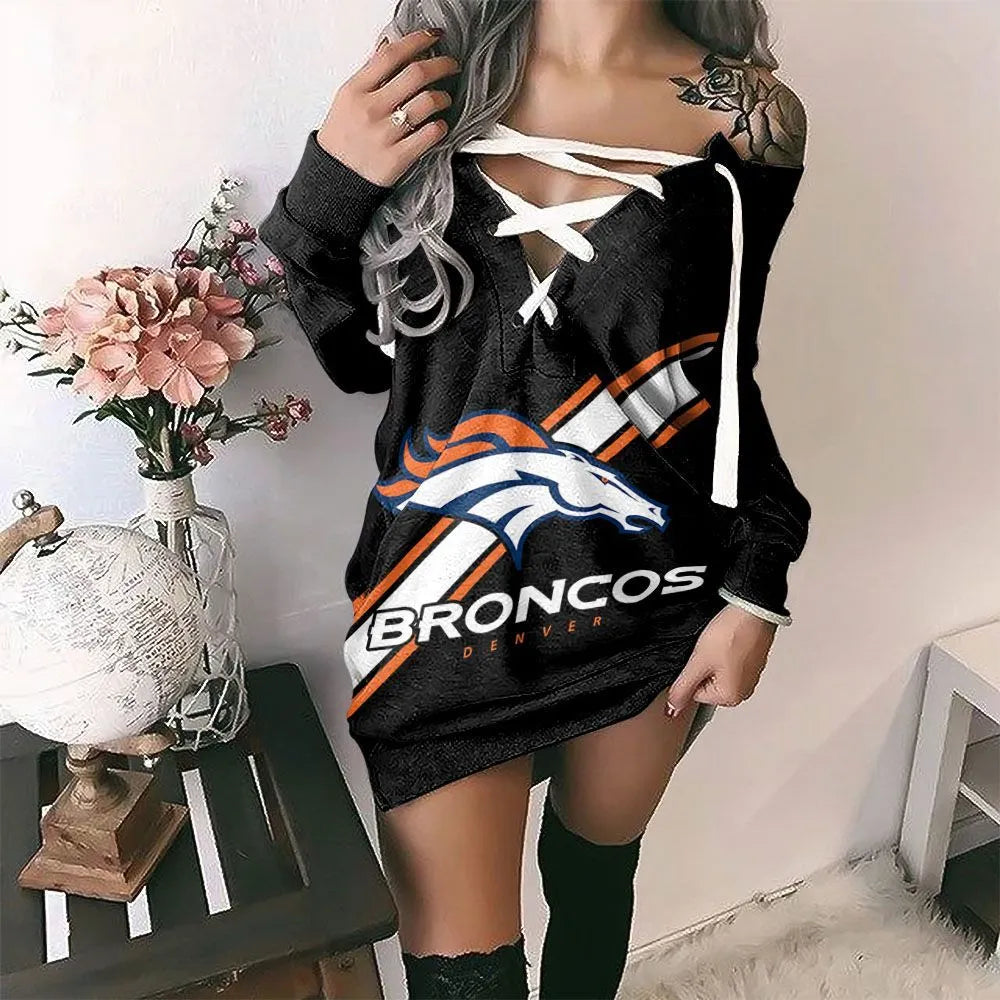 Denver Broncos Lace-Up Sweatshirt 47