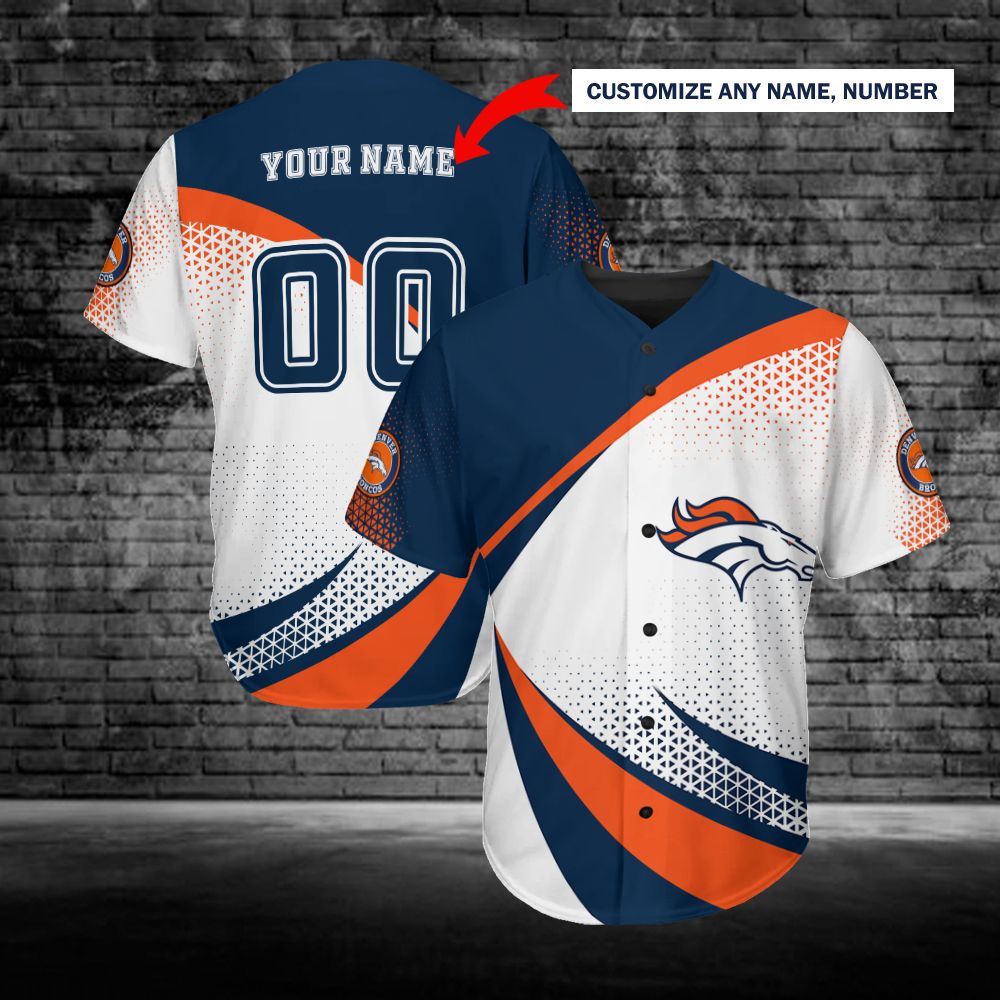 Denver Broncos Personalized Baseball Jersey 230