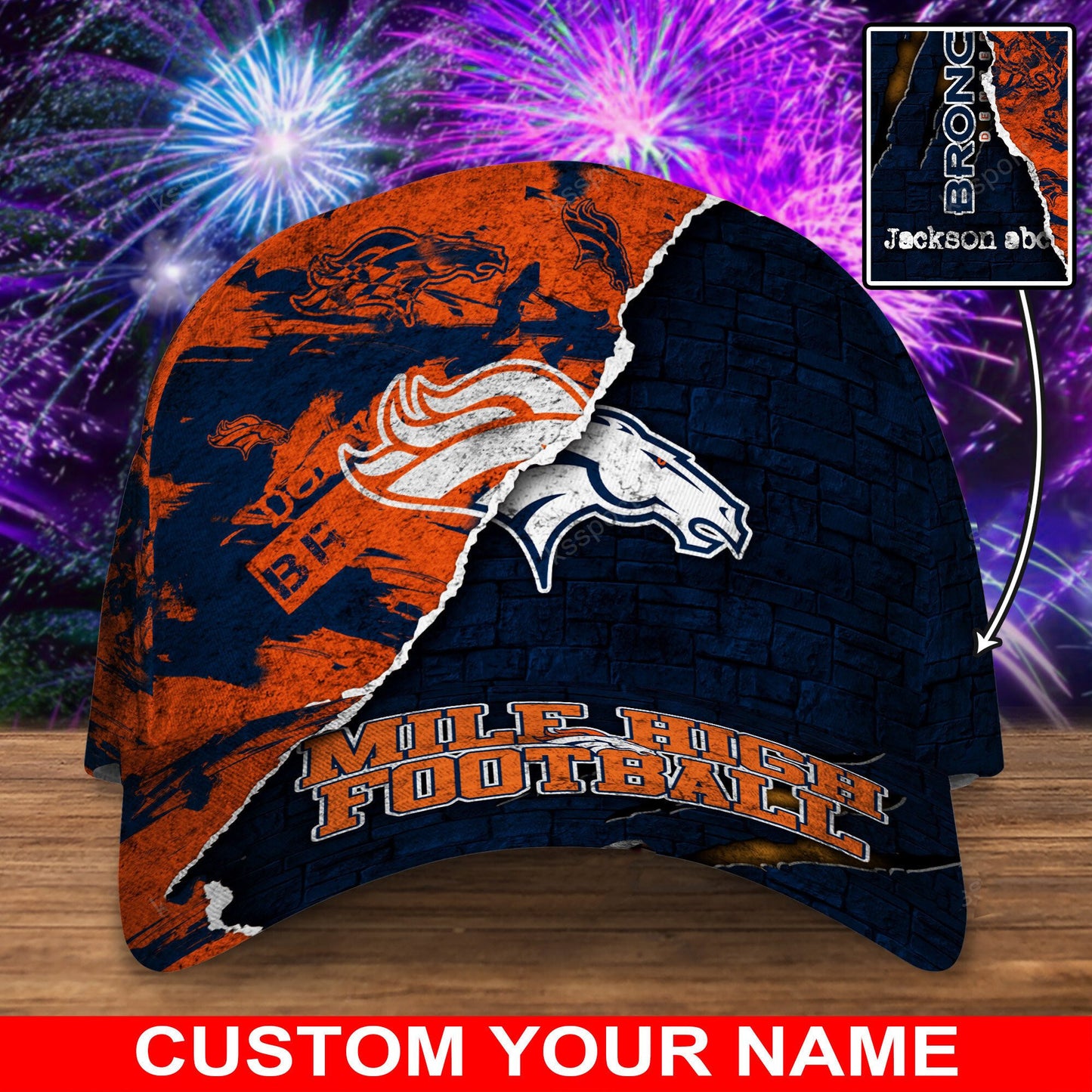 Denver Broncos Personalized Classic Cap BG824