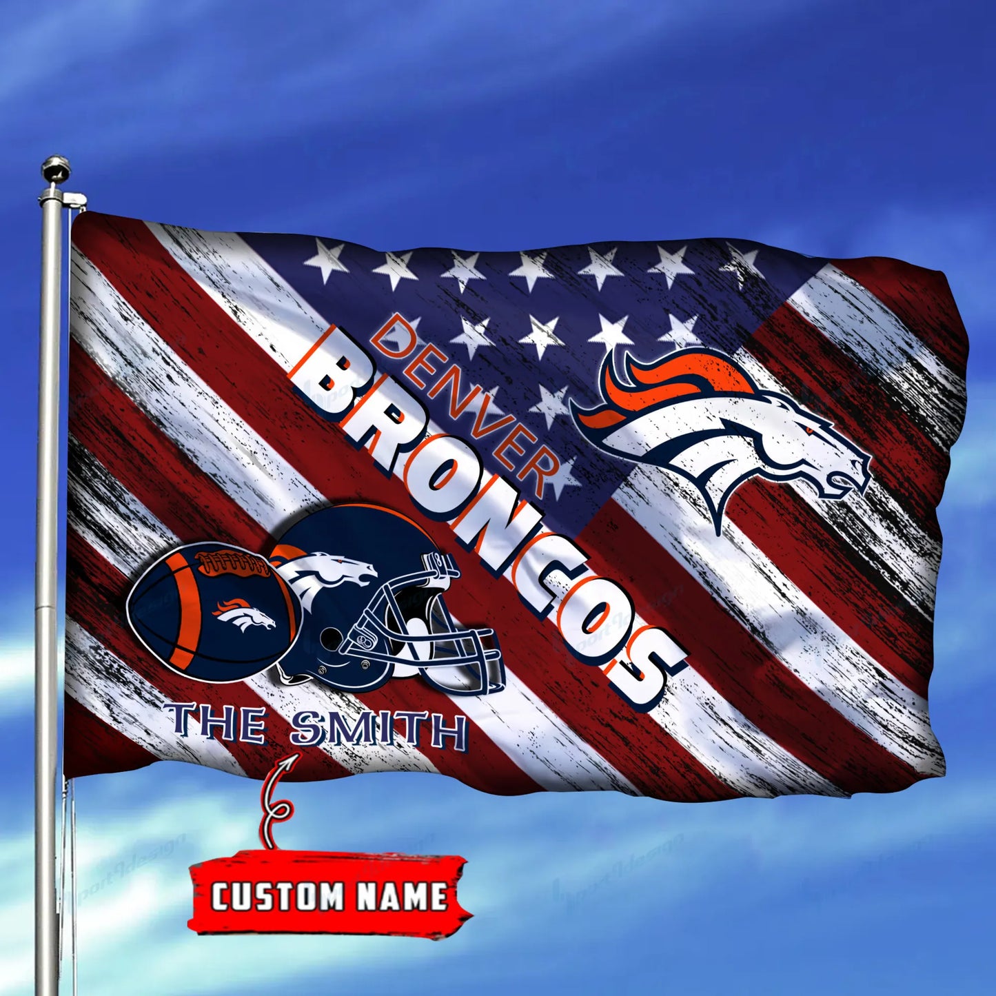 Denver Broncos Personalized Flag 144