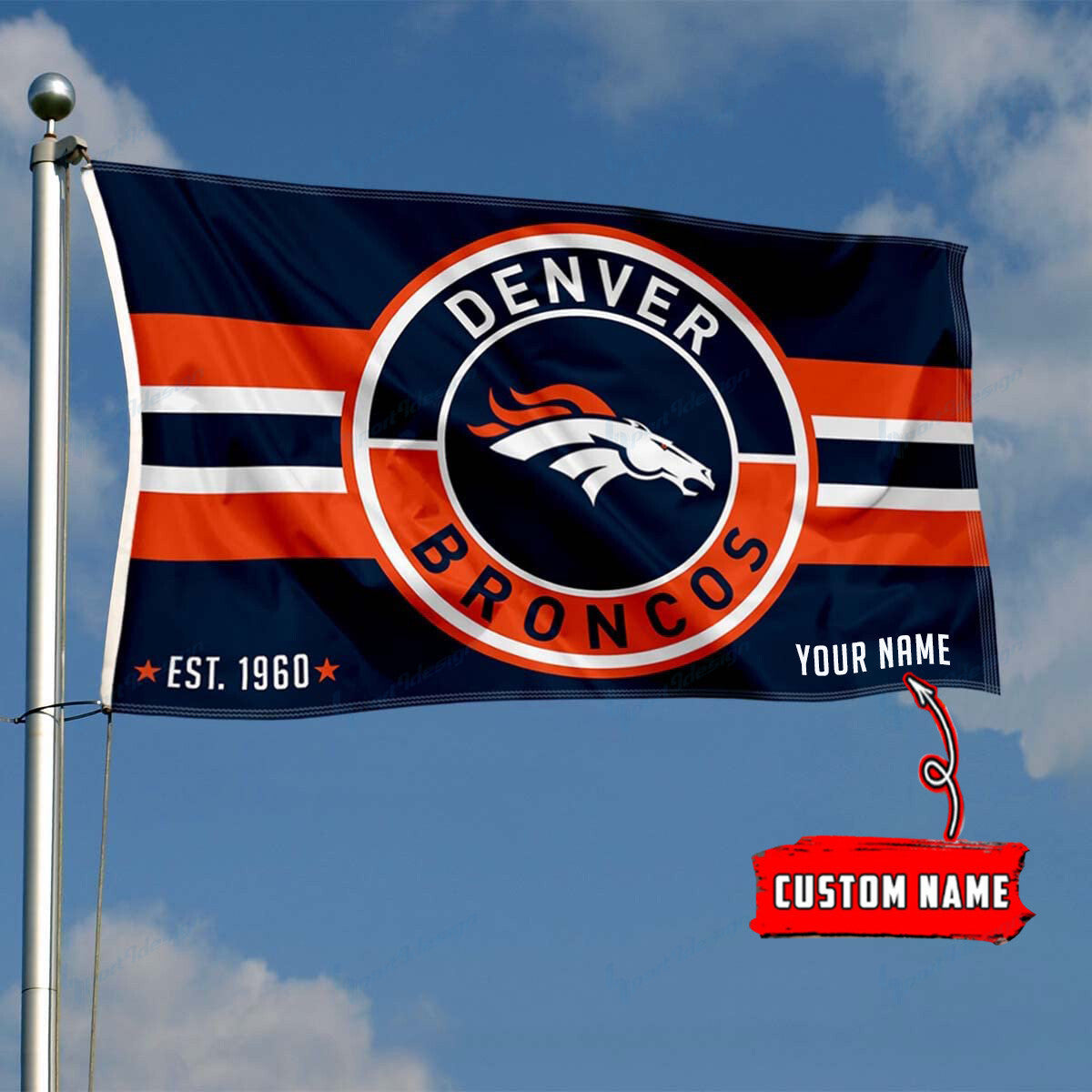 Denver Broncos Personalized Flag 176