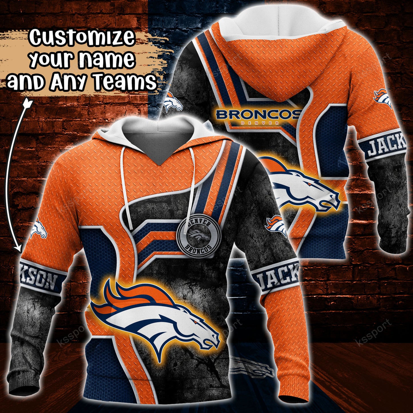 Denver Broncos Personalized Hoodie BG893