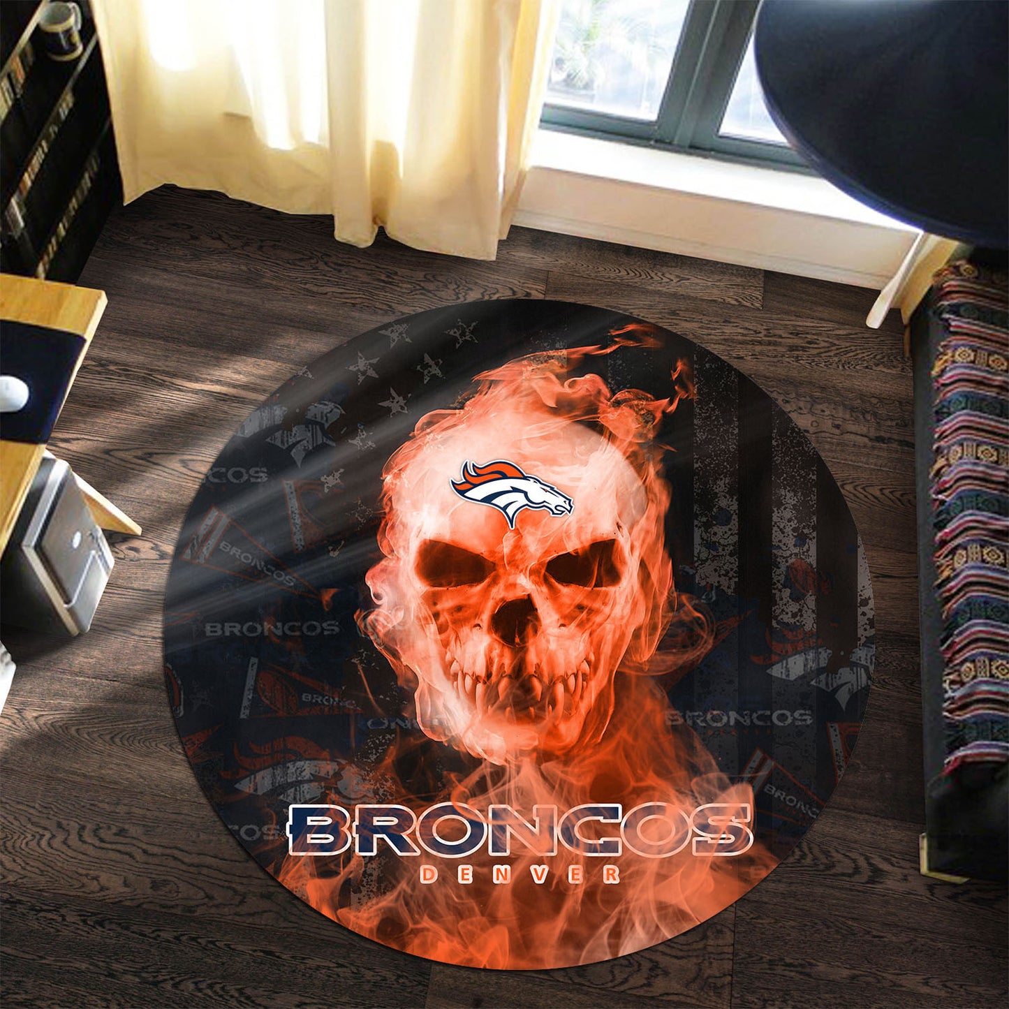 Denver Broncos Round Rug 199