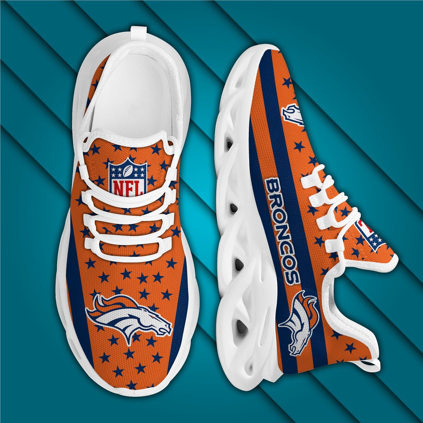 Denver Broncos Yezy Running Sneakers 48