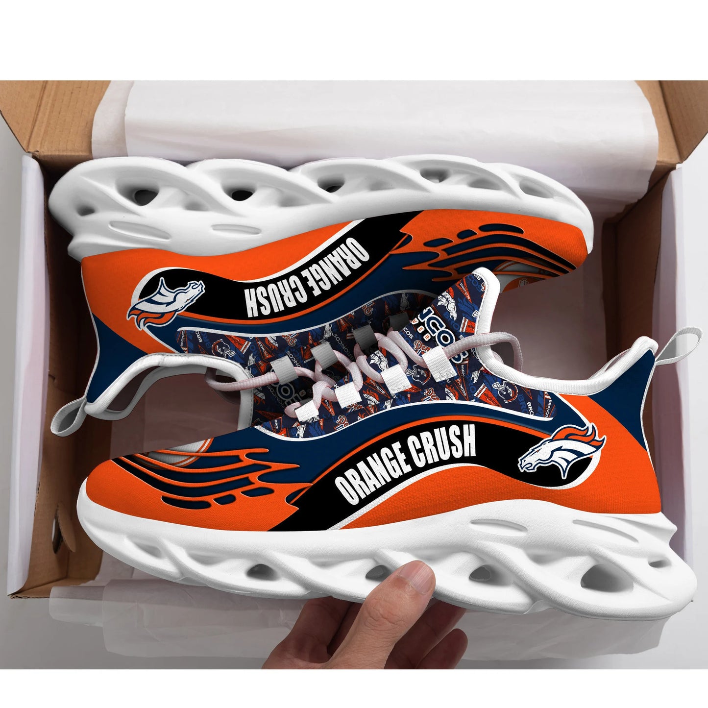 Denver Broncos Yezy Running Sneakers BB193