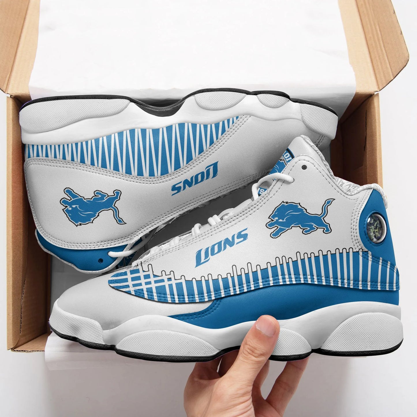 Detroit Lions Air JD13 Sneakers 486