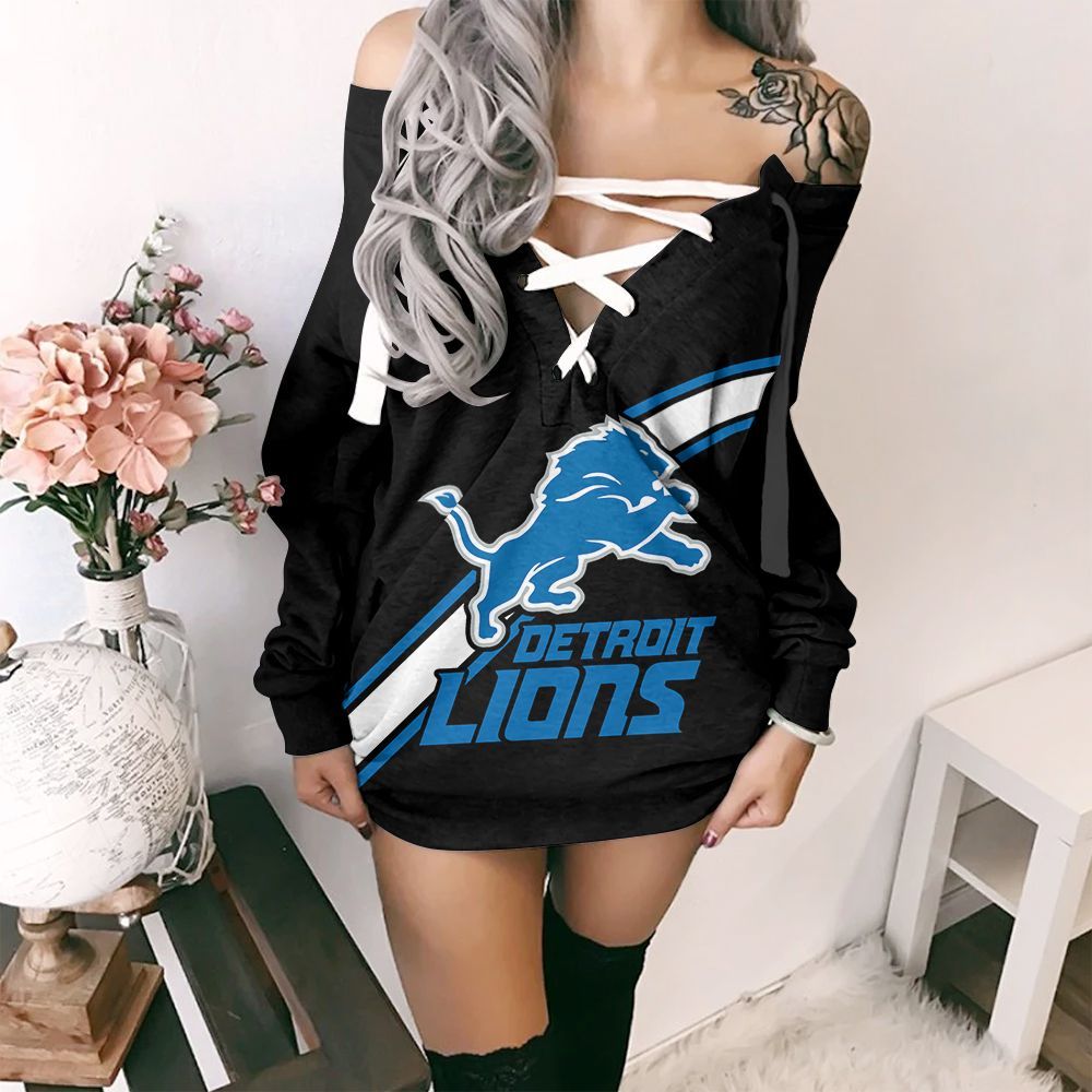 Detroit Lions Lace-Up Sweatshirt 48