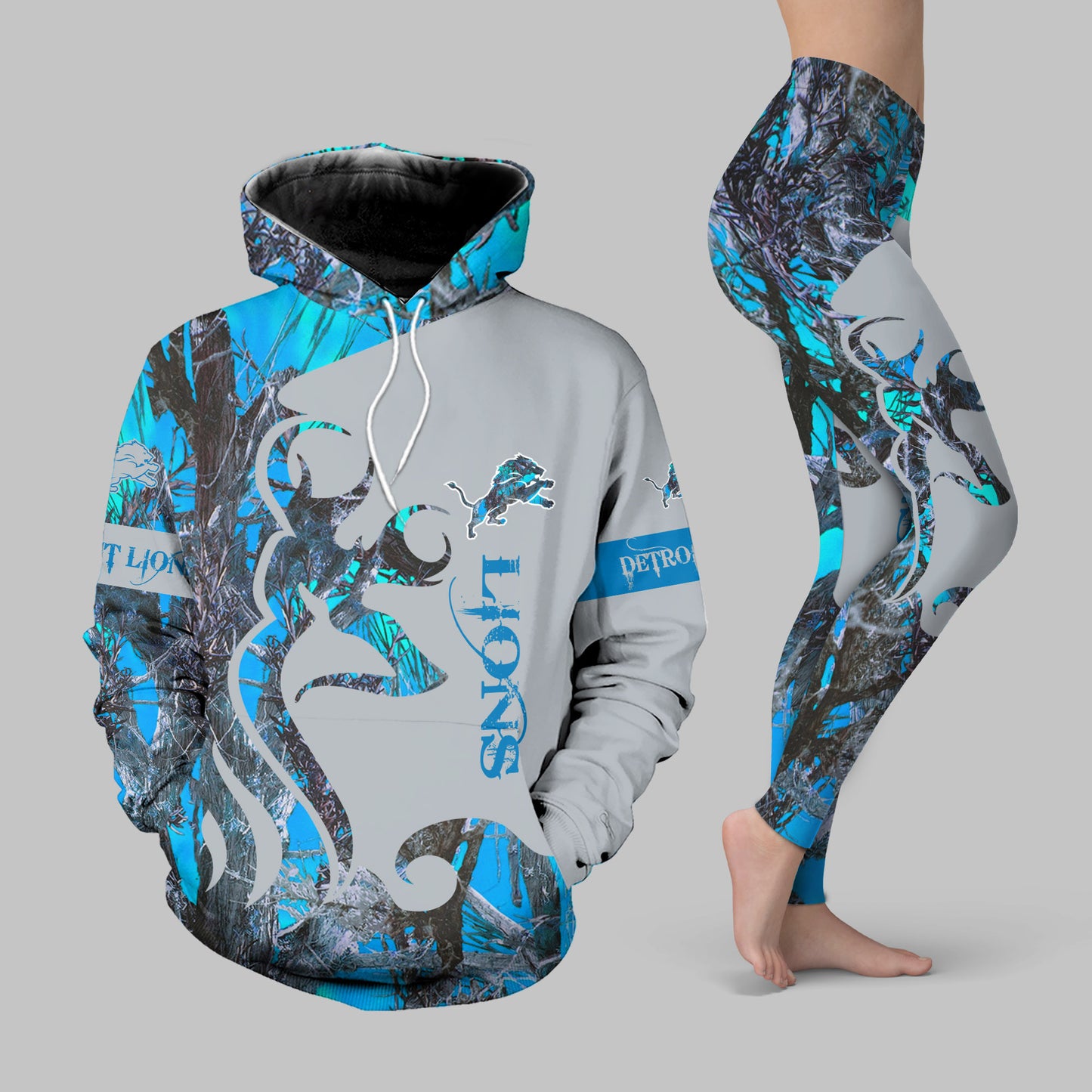 Detroit Lions Leggings And Hoodie BG42