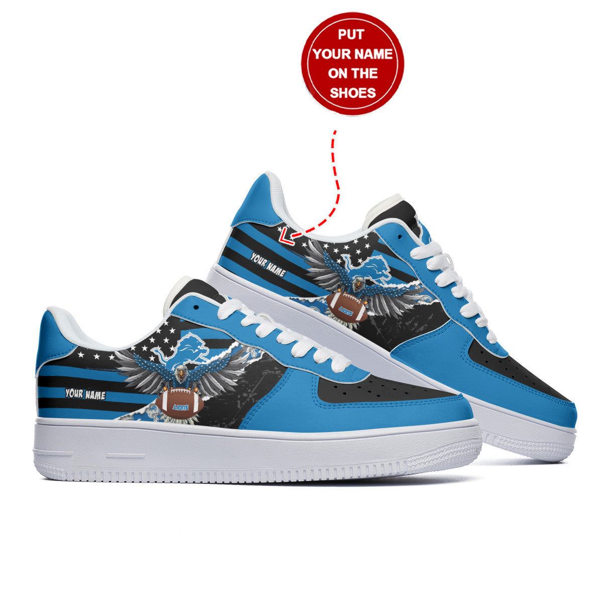 Detroit Lions Personalized AF1 Shoes BG180