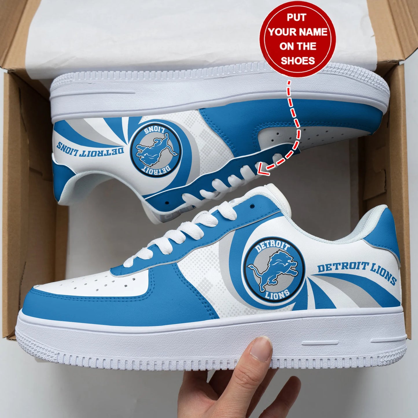 Detroit Lions Personalized AF1 Shoes BG278