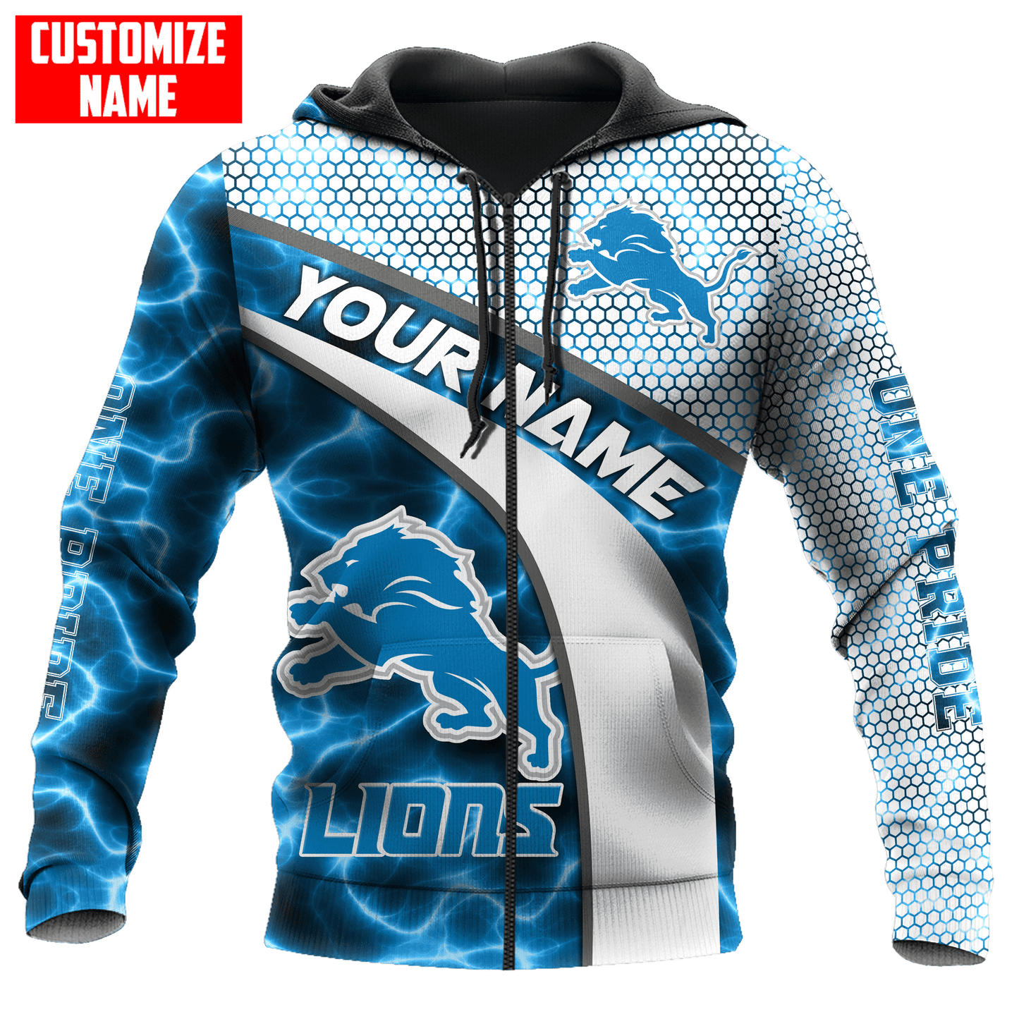 Detroit Lions Personalized All Over Printed 723