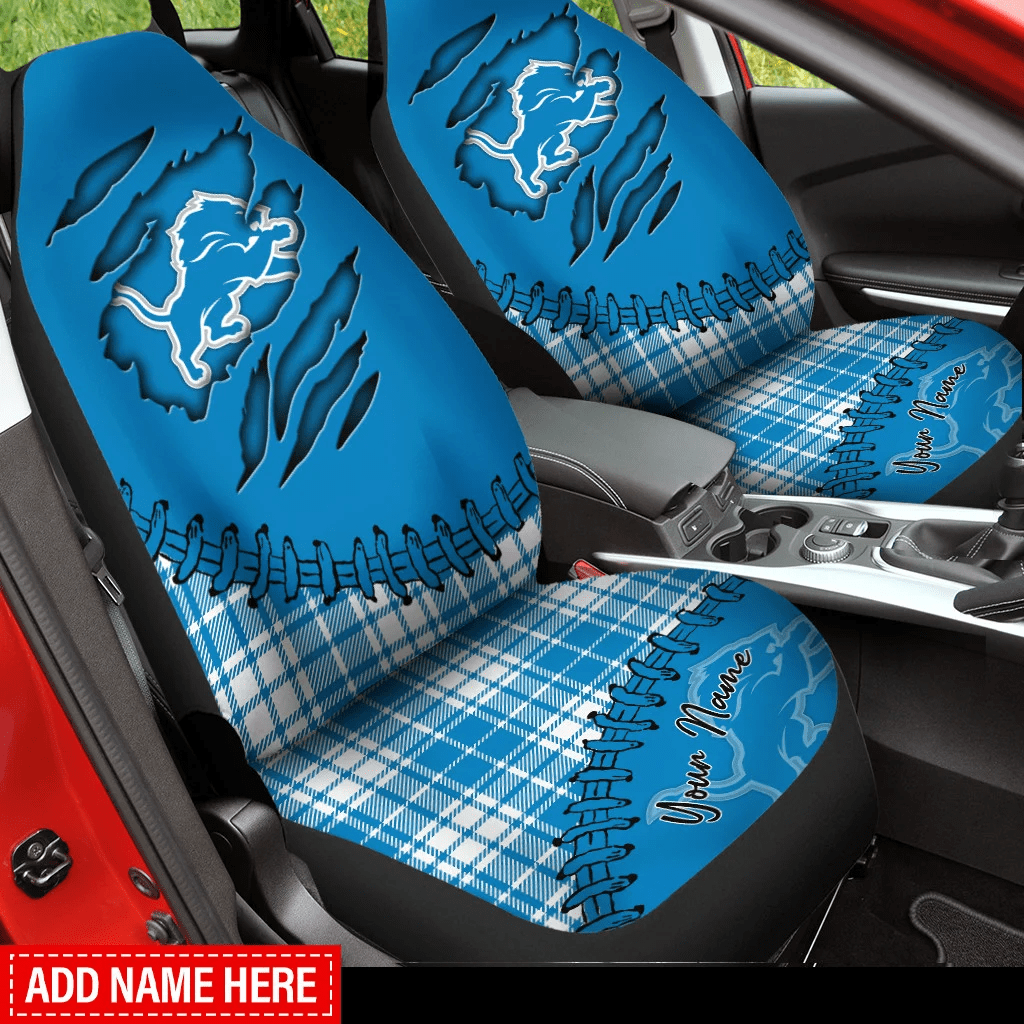 Detroit Lions Personalized Car Seat Covers BG336
