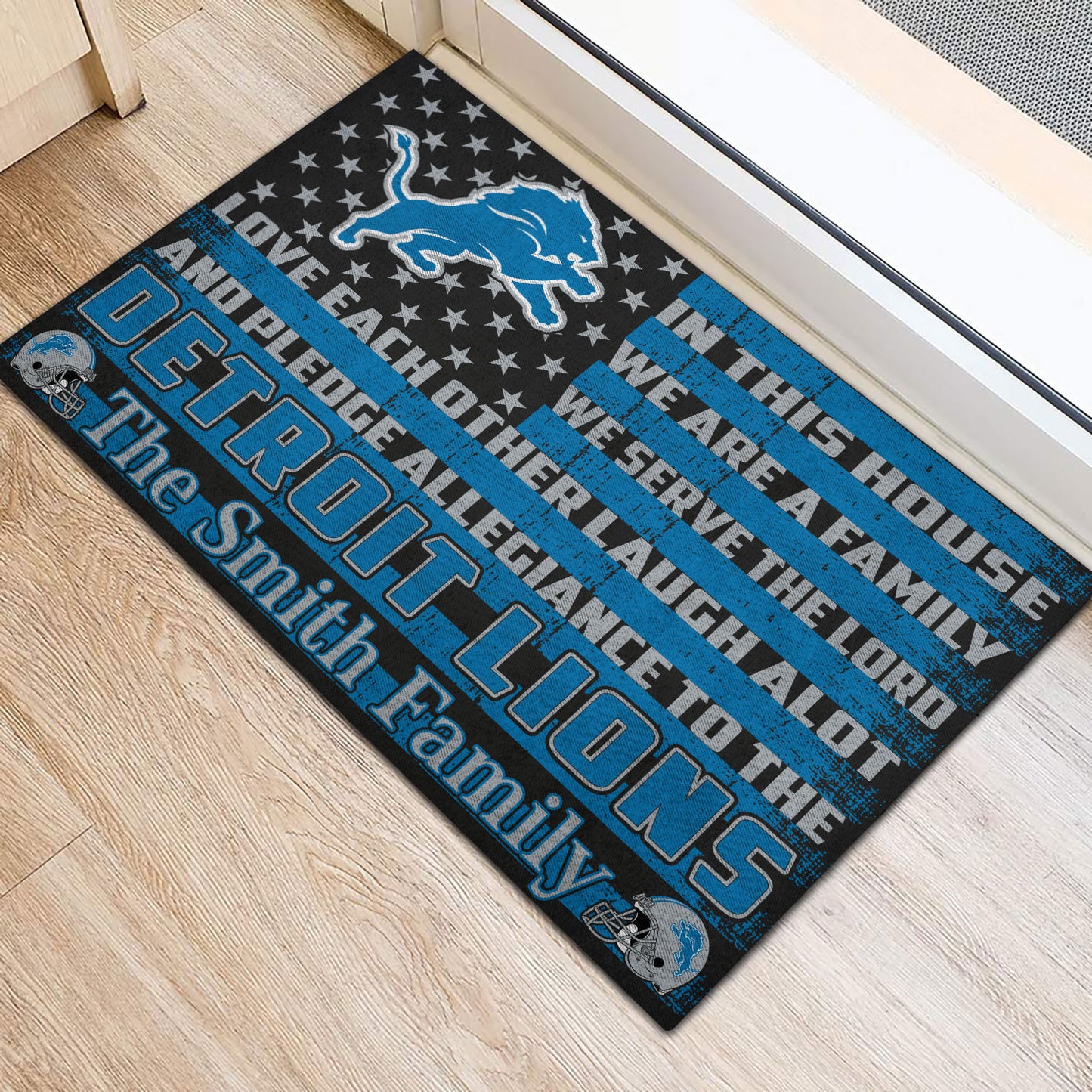 Detroit Lions Personalized Doormat BG294