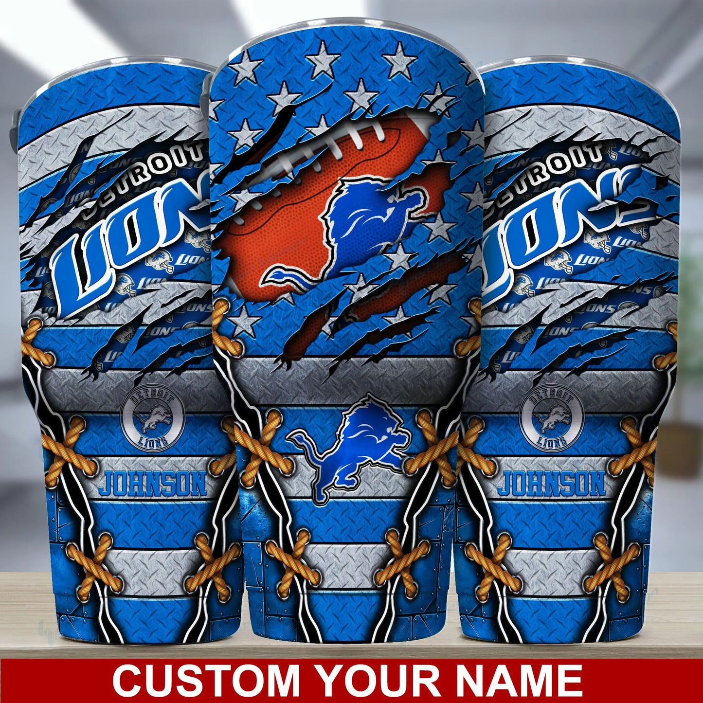 Detroit Lions Personalized Tumbler BG10