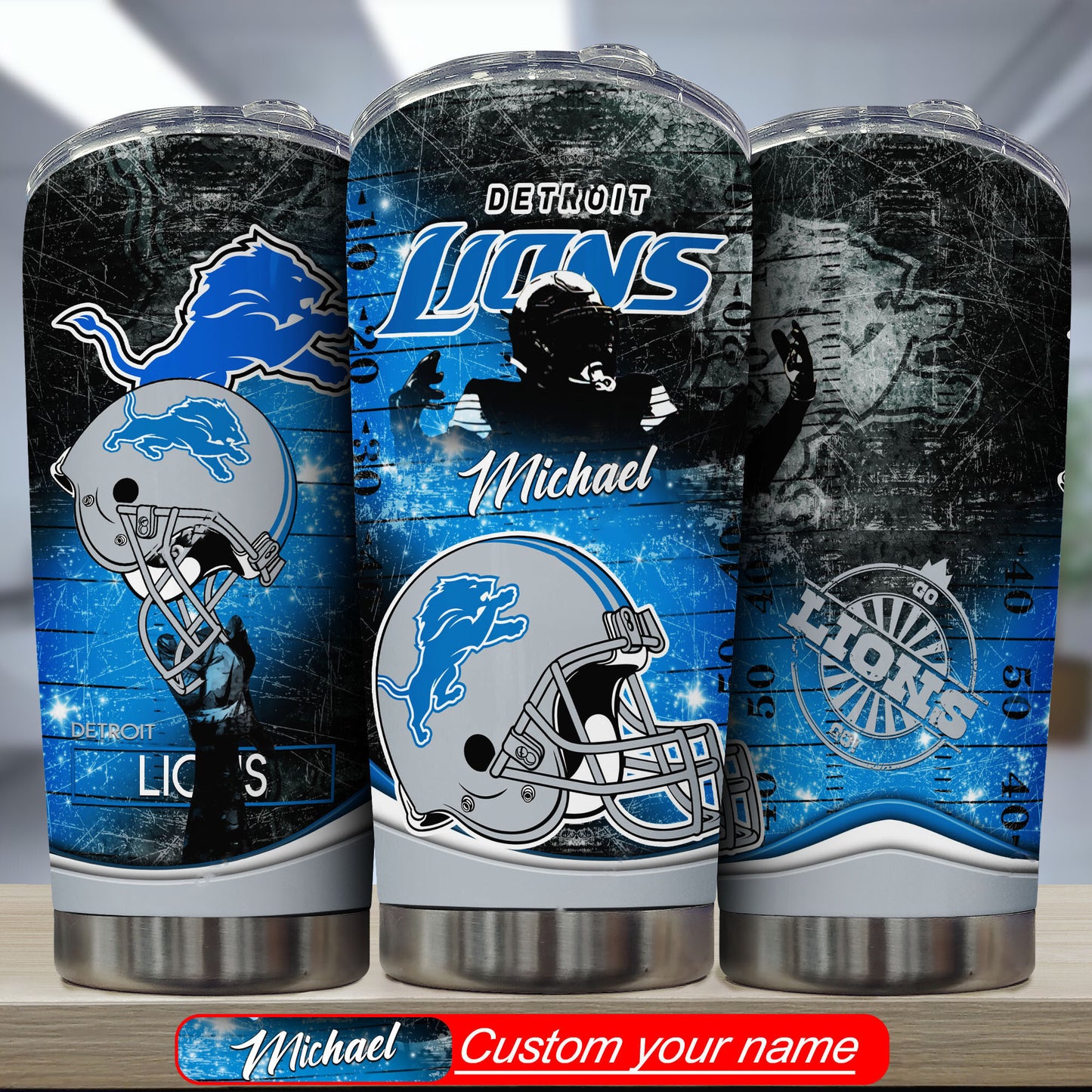 Detroit Lions Personalized Tumbler BG320