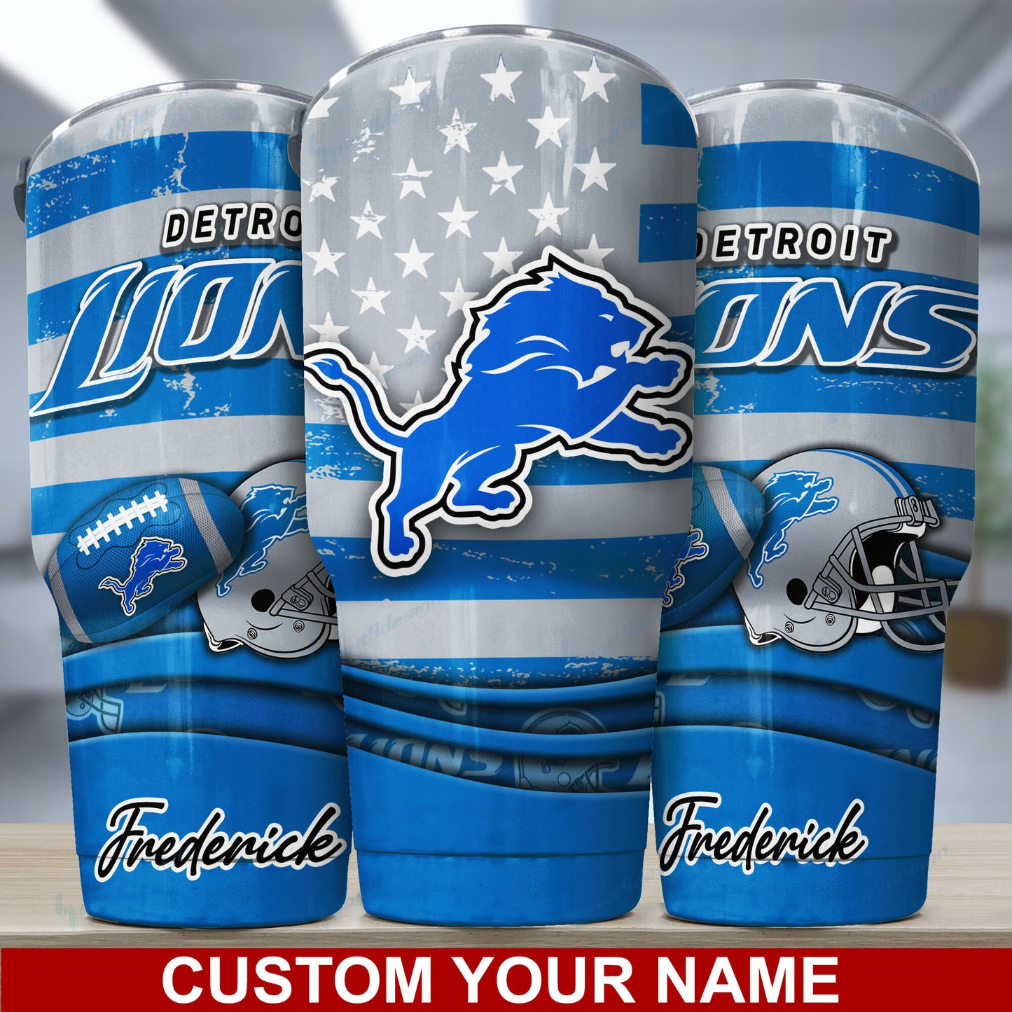 Detroit Lions Personalized Tumbler BG40
