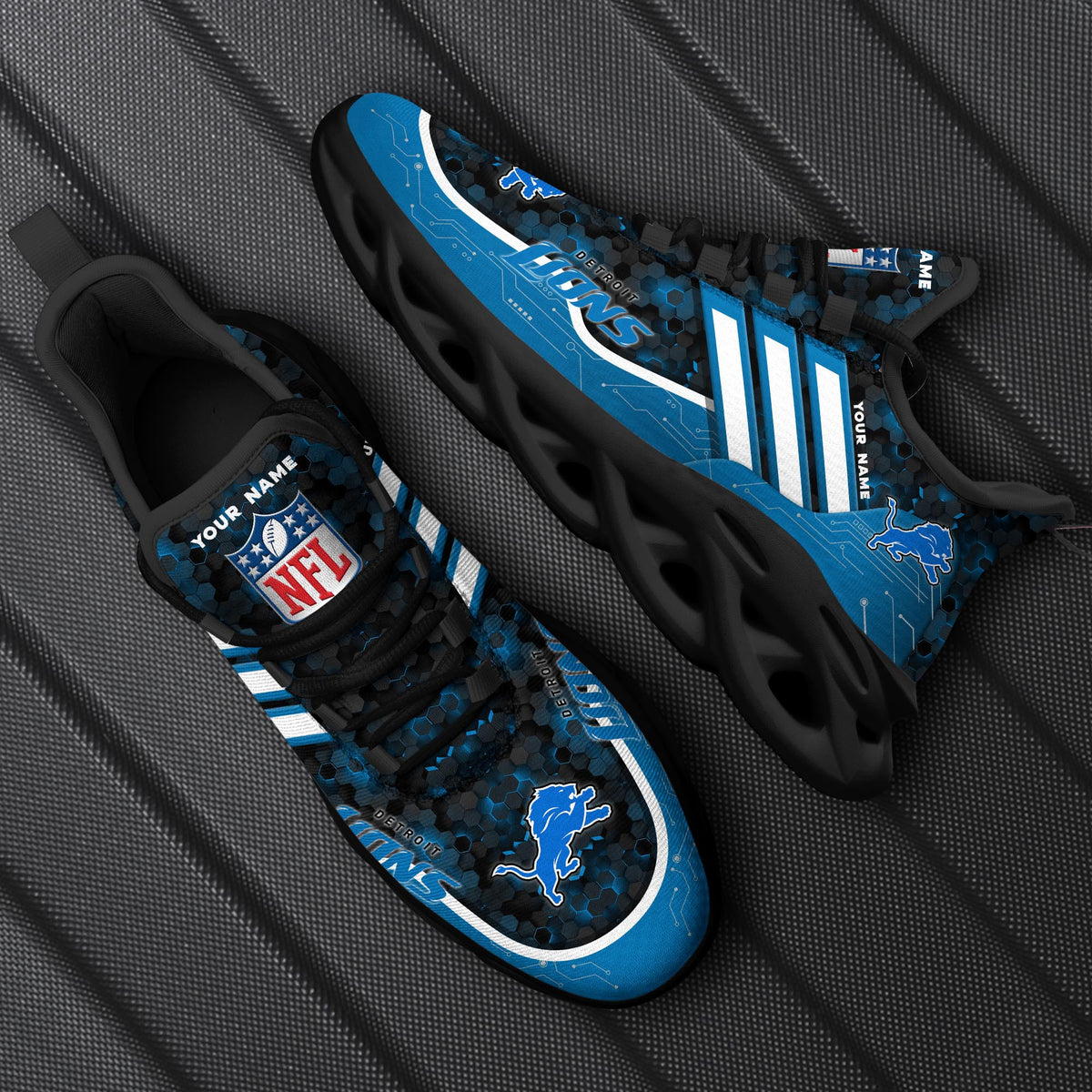 Detroit Lions Personalized Yezy Running Sneakers SPD649
