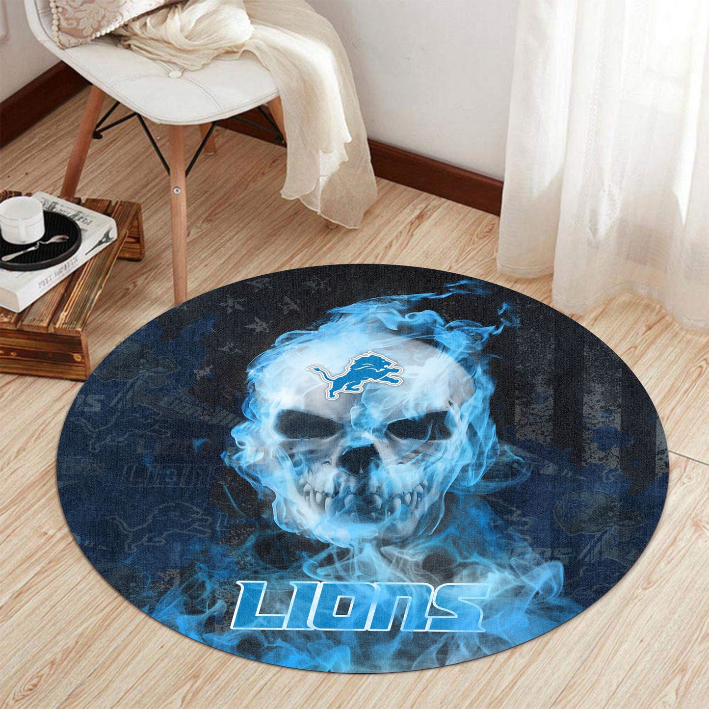 Detroit Lions Round Rug 200