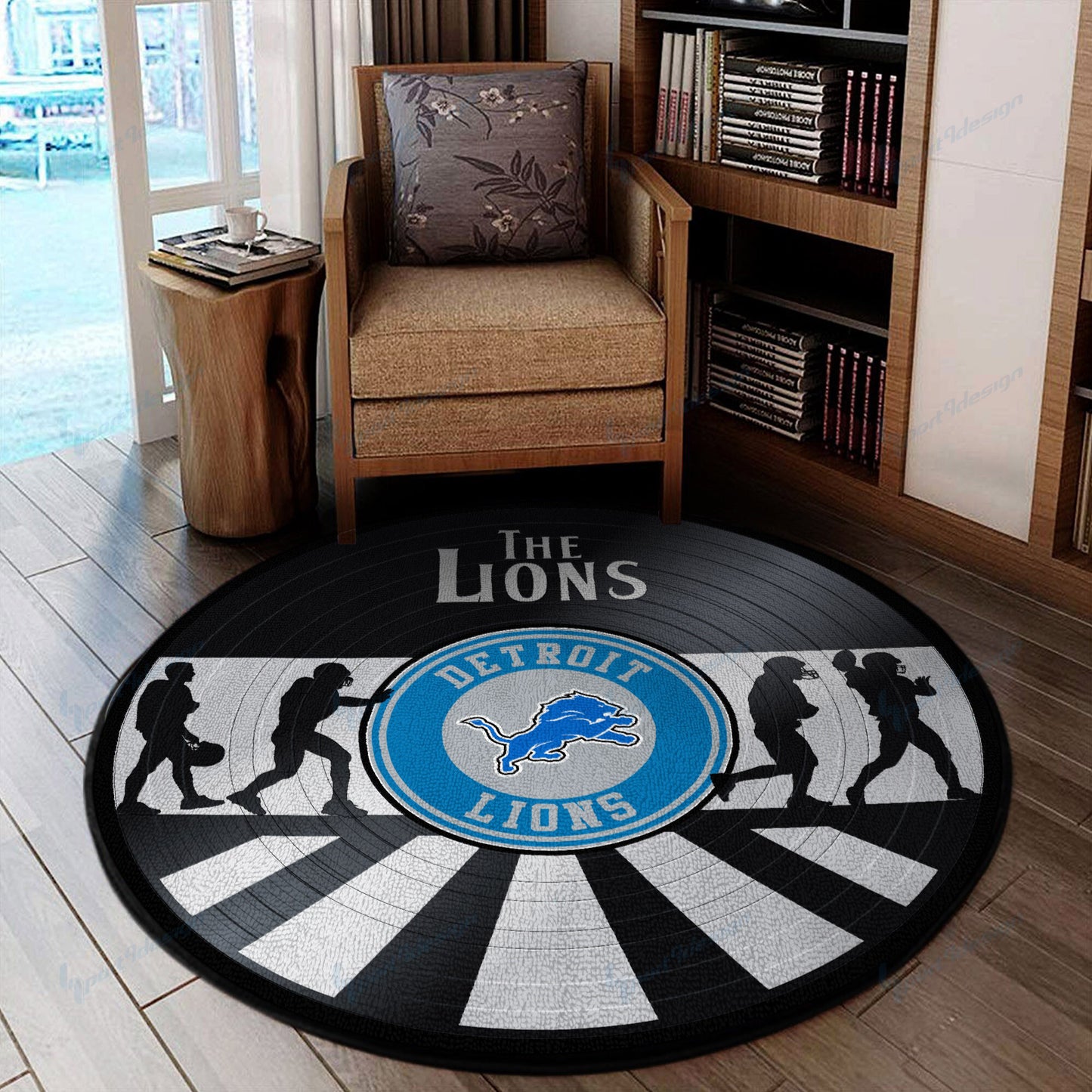 Detroit Lions Round Rug 94