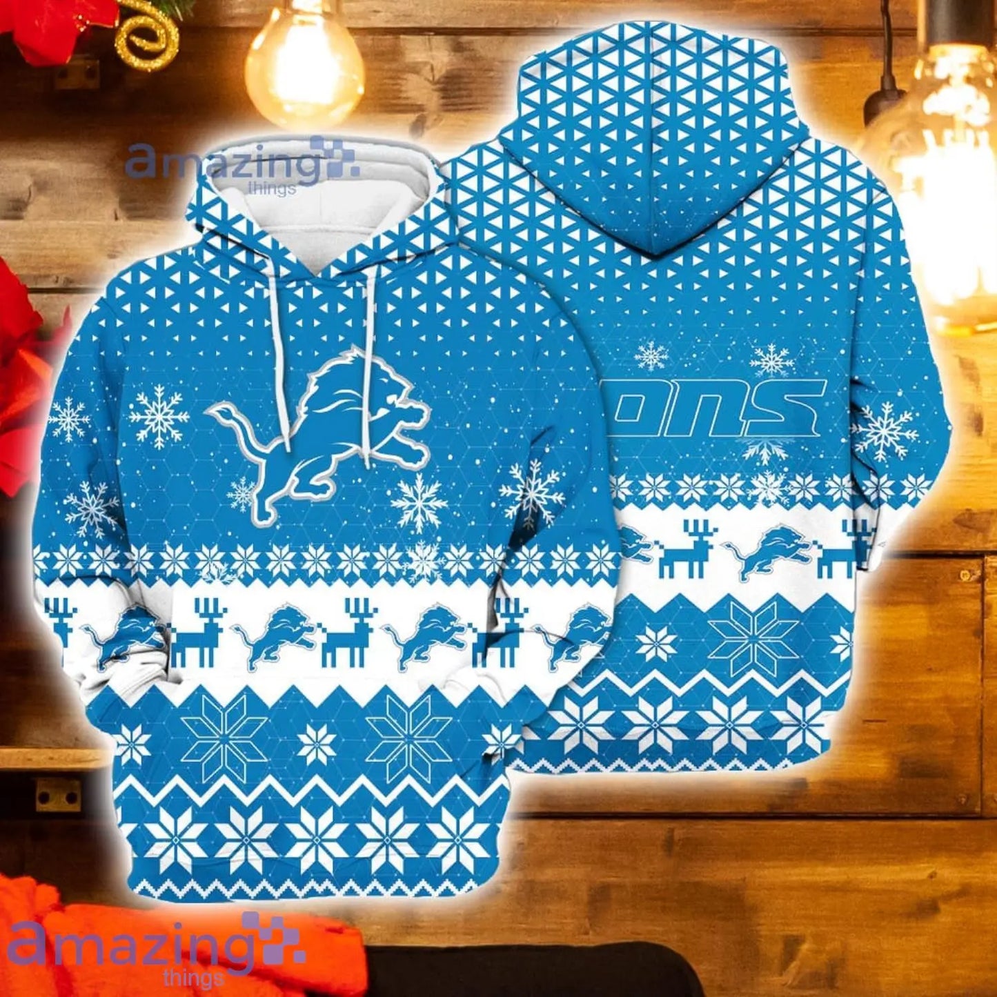 Detroit Lions Christmas Hoodie BBHD866