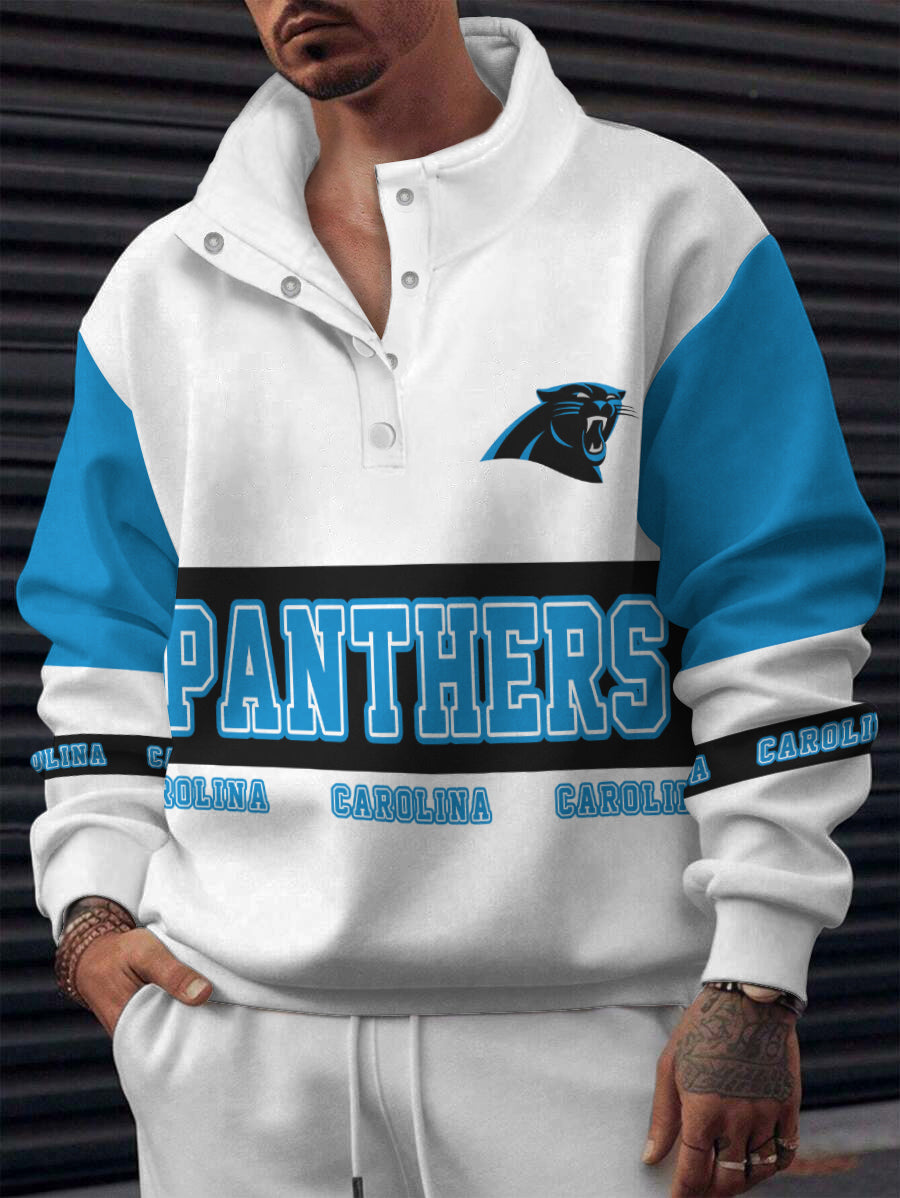 Carolina Panthers Casual Colorful Stand Collar Sweatshirt AZBTSCSW000585