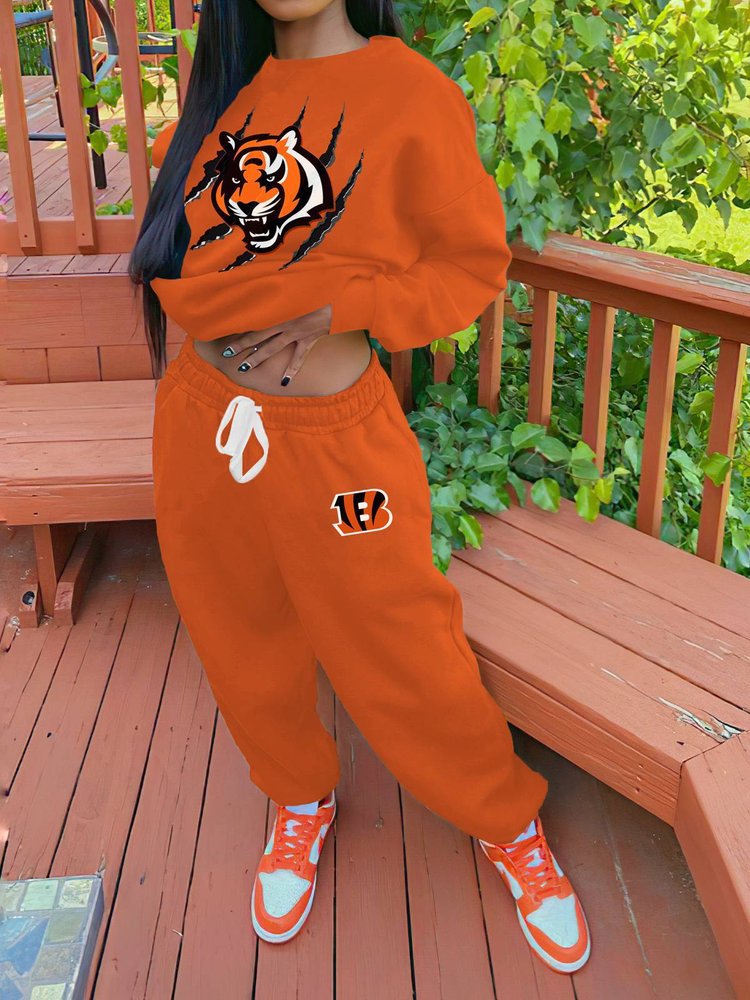 Cincinnati Bengals Drop Shoulder Sweatshirt and Sweatpants AZBTDSS000032