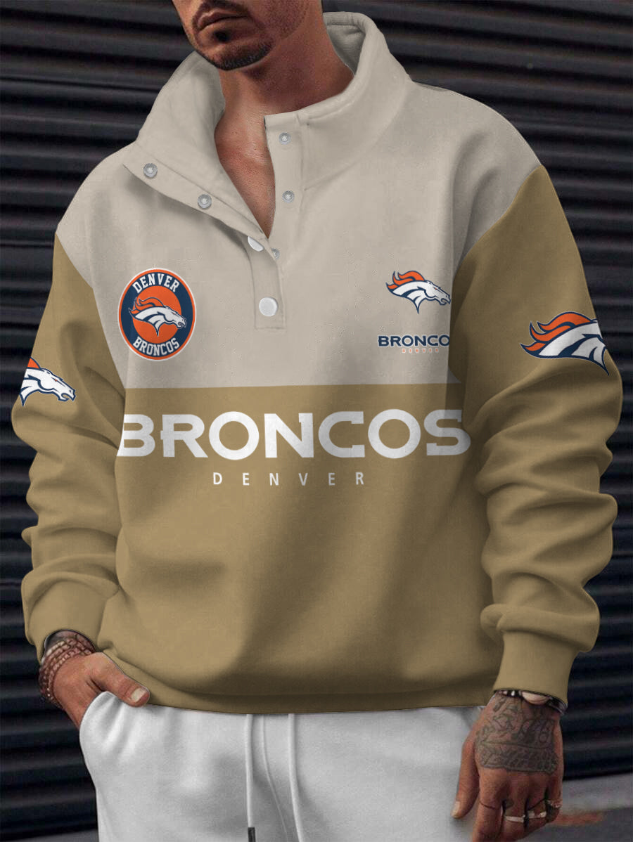 Denver Broncos Casual Colorful Stand Collar Sweatshirt AZBTSCSW000538