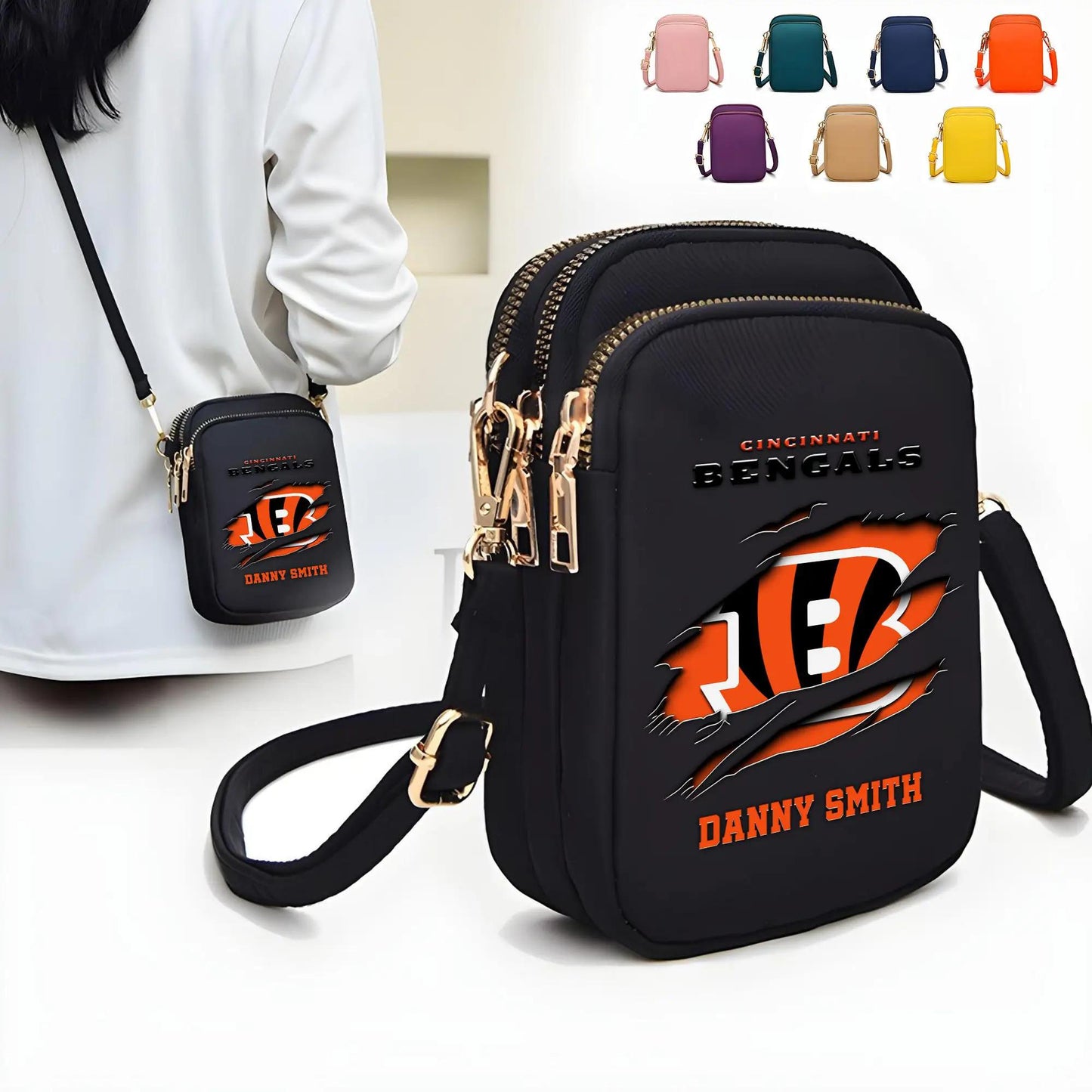 Cincinnati Bengals Mini Crossbody Bag for Women New Trending 2025 AZBT2DMCB000023