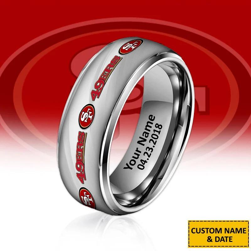 San Francisco 49ers Special Stainless Ring Custom Name AZBTSR000049