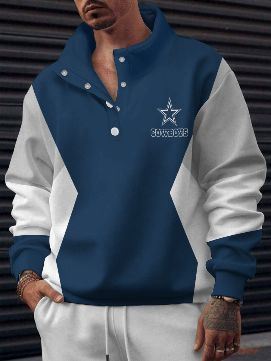 Dallas Cowboys Casual Colorful Stand Collar Sweatshirt AZBTSCSW000505