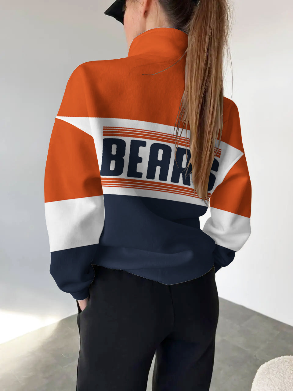 Chicago Bears Casual Colorful Stand Collar Sweatshirt AZBTSCSW000199