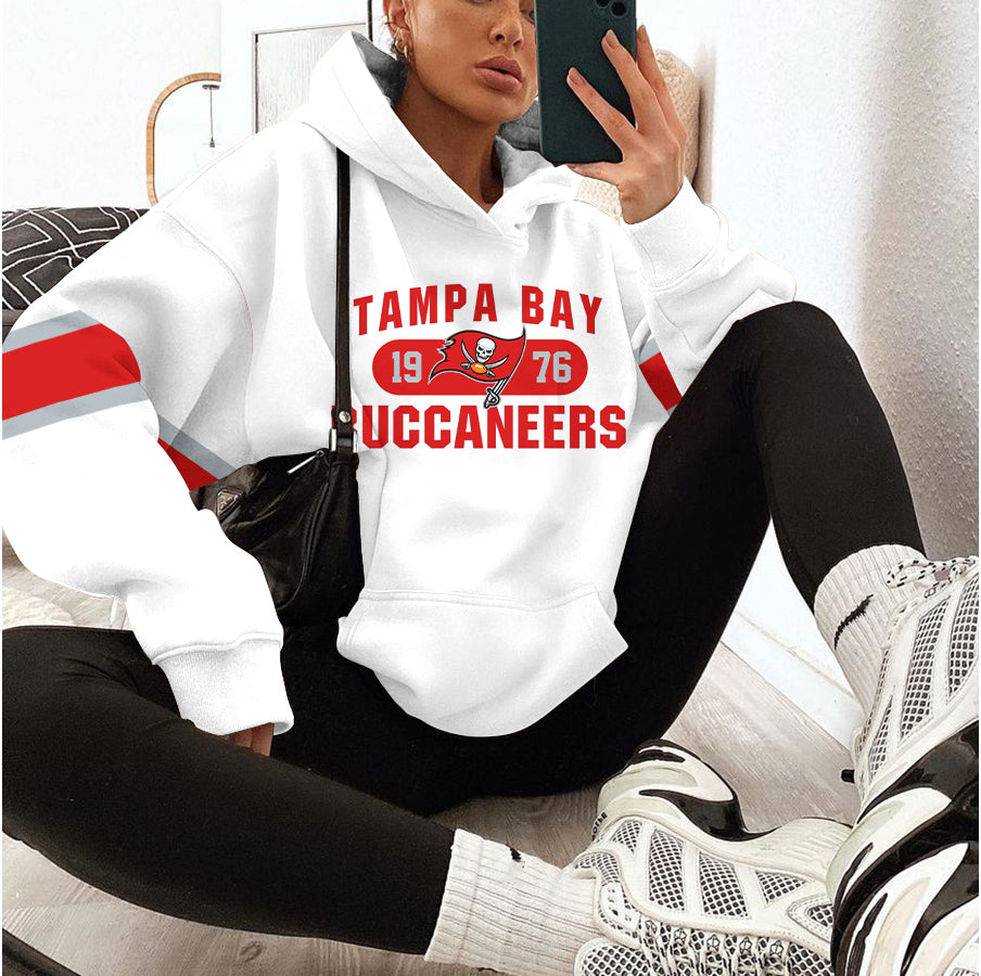 Tampa Bay Buccaneers Printed Hooded Pocket Pullover Hoodie AZBTPH000041