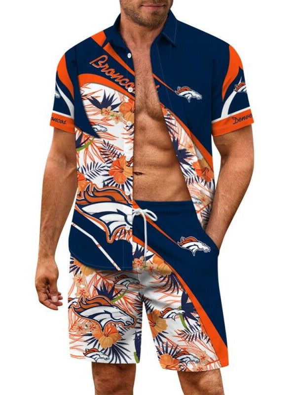 Denver Broncos Combo Hawaiian Shirt and Shorts AZBTHWSS000147