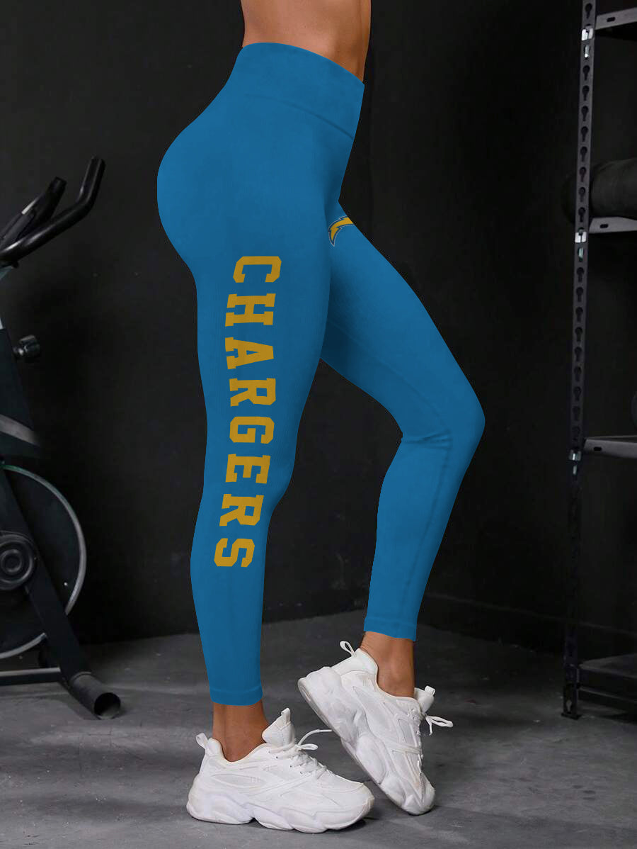 Los Angeles Chargers High Waist Push Up Printed Leggings (2)