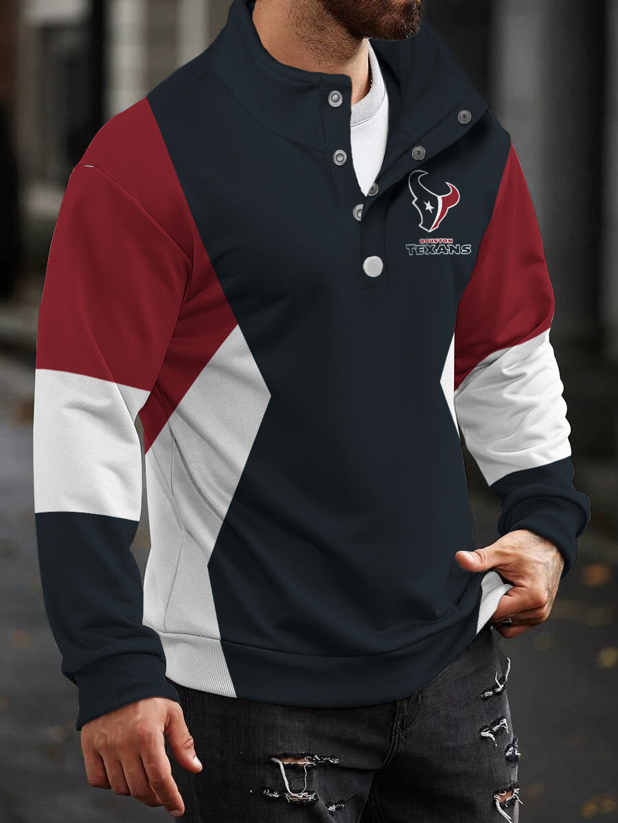 Houston Texans Casual Colorful Stand Collar Sweatshirt AZBTSCSW000257