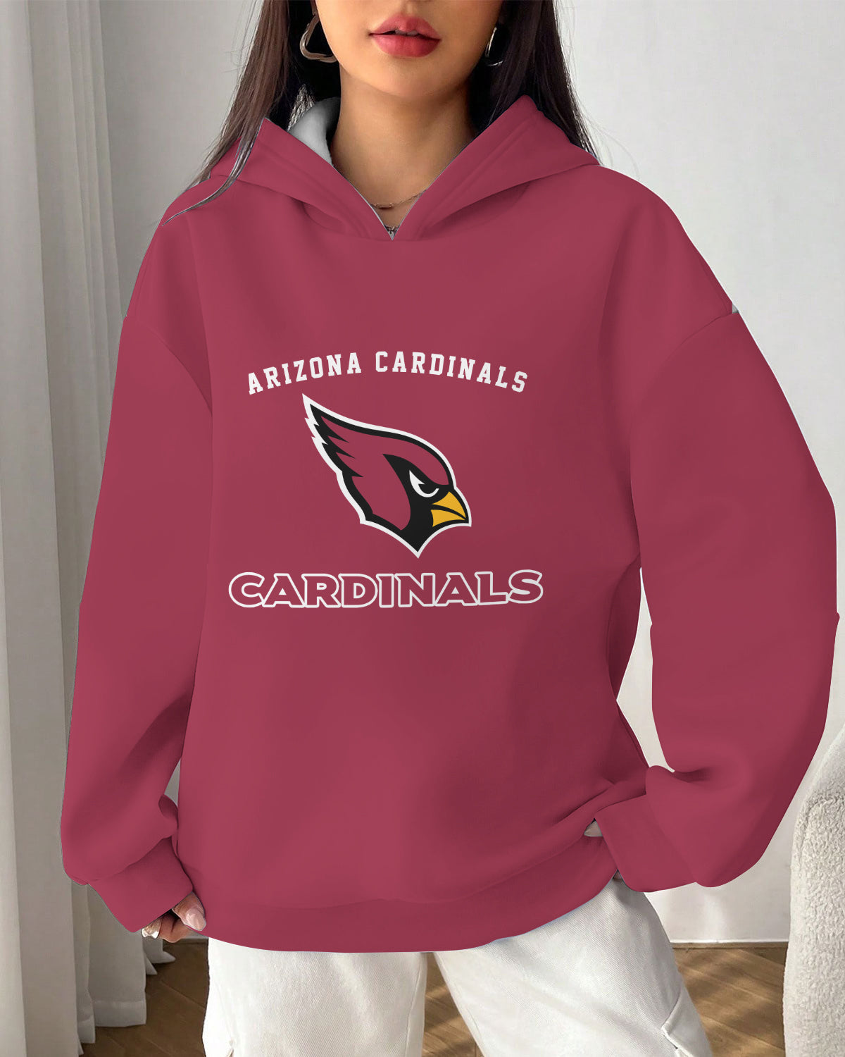 Arizona Cardinals Printed Hooded Pocket Pullover Hoodie AZBTPH000095