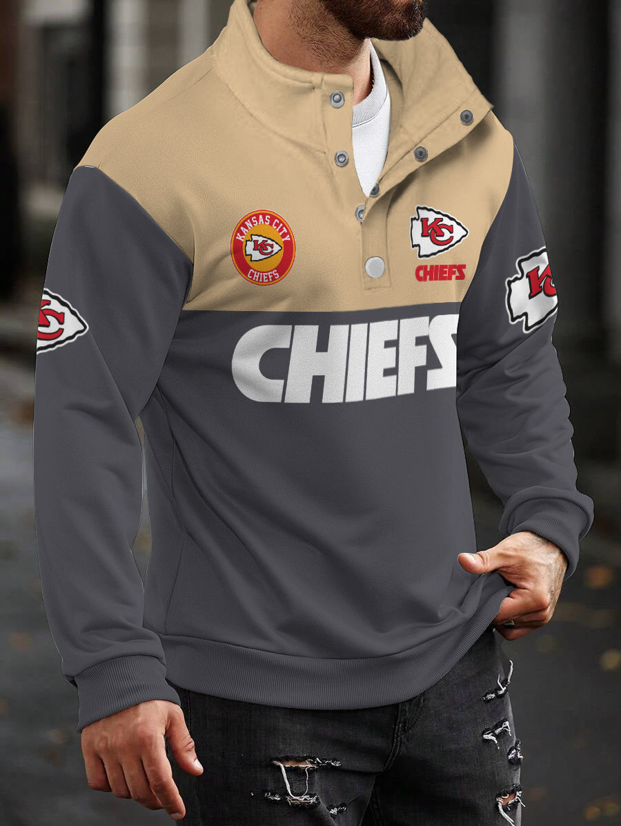 Kansas City Chiefs Casual Colorful Stand Collar Sweatshirt AZBTSCSW000452