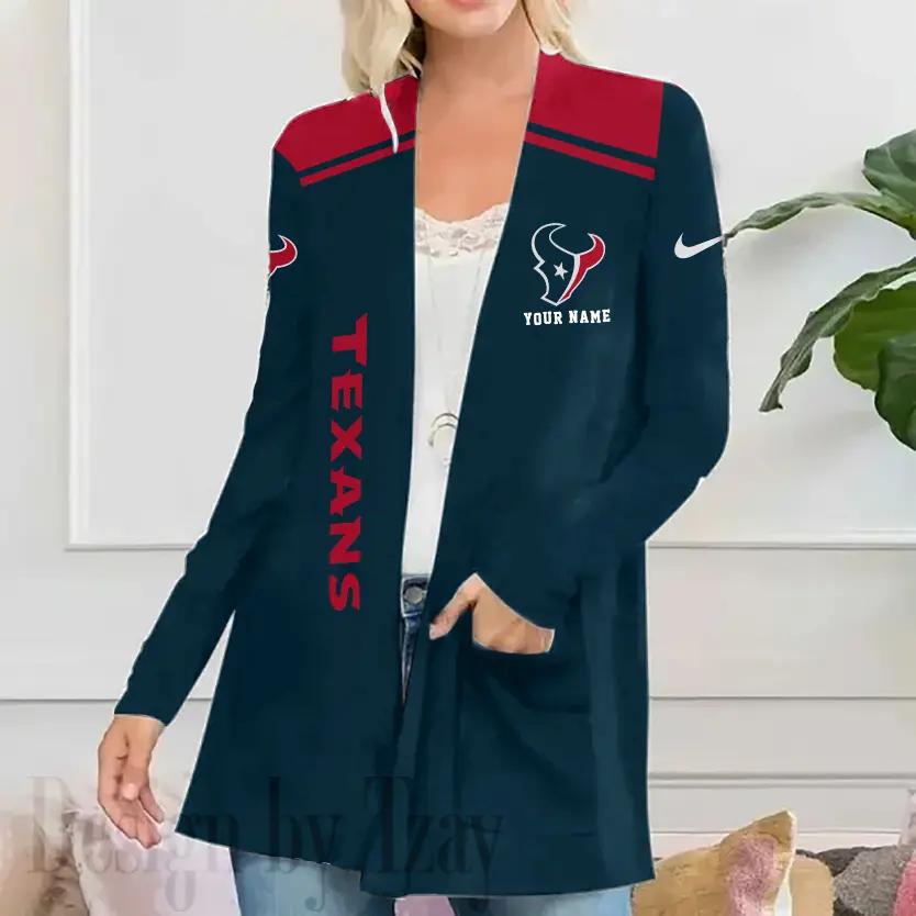 Houston Texans Women Patch Pocket Cardigan BT081