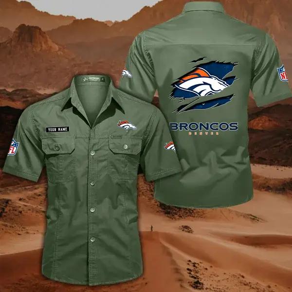 Denver Broncos Men’s Short Sleeve Cargo Shirts New 2025 AZBT2DCGS000010